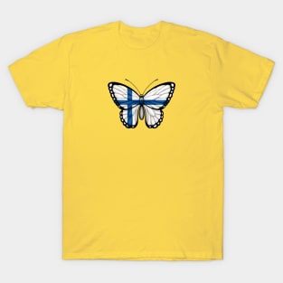 Finnish Flag Butterfly T-Shirt